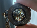 蕉遲懷表機械男復古半自動(dòng)機械懷表鏡面鏤空翻蓋項鏈機械機芯表 古銅機械羅馬 曬單實(shí)拍圖