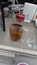 樂美雅加厚鋼化玻璃杯家用耐熱喝水泡茶杯子帶把牛奶杯帶蓋早餐杯 鋼化能量把杯450ml+玻璃蓋子 曬單實拍圖