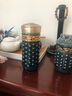 乾唐軒【官方授權】活瓷杯乾坤鎏金禮盒套裝水杯男高檔陶瓷杯子商務(wù)禮品 藍+金 高杯加隨手杯套裝 曬單實(shí)拍圖
