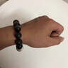 BOYESXSO烏金黑曜石手鏈男士銀護(hù)身符手串送父親男朋友生日禮物 金曜石款（14mm珠徑）-【生肖屬相留言備注】 曬單實(shí)拍圖