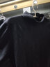 稻草人秋冬薄款短袖羊衫男中青年半高領(lǐng)毛衣半袖加絨針織衫 黑色半高領(lǐng) S 165/84A(建議100-120斤) 曬單實(shí)拍圖