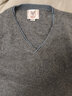 鹿王【全羊絨】羊絨衫男士針織衫輕薄毛衣輕商務(wù)V領(lǐng)內搭休閑日常秋冬 灰色 XL 180/96A/115(XL) 曬單實(shí)拍圖