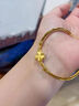 中國黃金（CHINA GOLD）四葉草黃金手鐲女足金手鏈幸運草手環(huán)七夕情人節禮物送女友老婆 四葉草》黃金手鐲鏈 5.2g 曬單實(shí)拍圖
