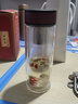 萬(wàn)象（WANXIANG）玻璃杯雙層泡茶杯子女生帶茶漏茶葉杯辦公室泡茶杯男士杯商務(wù)水杯 酒紅色 V199L-350ml 曬單實(shí)拍圖