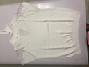 歌米拉 冰絲短袖t恤女新款夏季顯瘦薄款短款寬松上衣針織體恤潮流女裝 白色 M 曬單實(shí)拍圖
