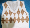 KAHTOP2025春秋新款v領(lǐng)針織馬甲女毛衣背心外穿韓版寬松疊穿坎肩馬夾MYF 菱格卡其色 均碼 曬單實(shí)拍圖