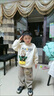 G.DUCKKIDS小黃鴨男童套裝冬裝新款兒童套裝加絨加厚衣服小童男孩休閑兩件套 米白色 90 尺碼1~2歲【 80-90cm】 曬單實拍圖