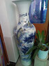 垚罄 景德鎮手繪陶瓷大花瓶落地客廳擺件 手繪青花瓷 中式家居客廳落地裝飾品酒店擺設 半青花 源遠流長(cháng) 1.6米單個(gè) 配底座 曬單實(shí)拍圖