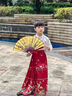 奧蒙威兒童馬面裙套裝女童漢服中國風(fēng)唐裝古裝小女孩學(xué)生演出服MHM03 130cm 曬單實(shí)拍圖