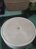 希式陶瓷小茶盤圓形儲水玉石托盤家用唐月窯高檔羊脂玉茶具干泡壺承 羊脂玉 曬單實拍圖