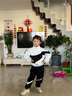 G.duck小黃鴨女童春秋裝套裝新款外套兒童運動(dòng)服8中大童9秋冬季加絨衣服 白色套裝 130 cm 曬單實(shí)拍圖