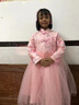 莫代爾女童漢服旗袍春季2023新款公主裙秋冬春裝兒童連衣裙女孩禮服裙子 61粉色(加絨) +流蘇發(fā)夾 130cm 適合(40-48斤)7-8歲 曬單實拍圖