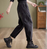 蘑菇同學(xué)黑色加絨哈倫牛仔褲女冬季2025年新款大碼胖mm高腰彈力顯瘦老爹褲 黑色 L 建議110-125斤 曬單實(shí)拍圖