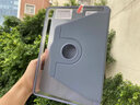 余求漁 適用 三星s9/s9+平板保護套tab s9fe/s9fe+保護殼全包防摔外殼可旋轉(zhuǎn)支架皮套便攜辦公刷劇神器 三星s9/s9fe 旋轉(zhuǎn)支架殼 黑色 11英寸 曬單實拍圖