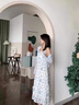 妃莉杋（FeiLiFan）碎花吊帶連衣裙女裝2024夏季新款法式氣質(zhì)顯瘦雪紡裙子女套裝夏天 單件裙子 M 曬單實(shí)拍圖