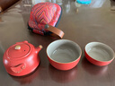 古德窯 旅行茶具套裝粗陶快客杯一壺二杯簡(jiǎn)約戶(hù)外陶瓷便攜包單人功夫茶具 JD-金鼠祥瑞旅行茶具（中國紅）收納包 曬單實(shí)拍圖