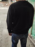七匹狼長袖T恤男士衛(wèi)衣春季圓領(lǐng)套頭打底衫男狼標(biāo)刺繡大Logo設(shè)計(jì)感男裝 001(黑色) L (170) 88A 曬單實(shí)拍圖