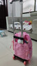 花跡（HUAJI）女童小學(xué)生拉桿書(shū)包女孩1-3-5-6年級免洗防水6-12周歲兒童拉桿包 紫色 普通兩輪 曬單實(shí)拍圖