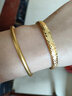 微奢妙珠 新品5G黃金蹦迪手鐲足金999爆閃女士金鐲子時(shí)尚潮流手環(huán)結婚首飾 寬約6MM 54圈號約8.5克 曬單實(shí)拍圖