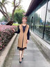 鹿儷秀中年媽媽春秋裝連衣裙兩件套中老年女貴夫人氣質(zhì)風(fēng)衣洋氣馬甲外套 卡其【高品質(zhì)套裝】 2XL 【建議105-120斤】 曬單實(shí)拍圖