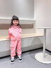 RB KIDS女童套裝春秋裝2025新款洋氣寶寶休閑衣服兒童印花三件套 粉色 80 （建議身高70-80cm） 曬單實(shí)拍圖