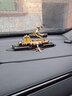 旭藝一路平安鹿汽車(chē)擺件男車(chē)飾車(chē)內(nèi)裝飾創(chuàng)意女車(chē)載香水?dāng)[件車(chē)上淡香氛 金鹿鐘表款）+黑底座+藏銀虎眼石 曬單實(shí)拍圖