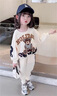 FNJ KIDS女童運(yùn)動(dòng)套裝春秋2025新款中大童加絨衛(wèi)衣兒童衣服兩件套 米色（春秋款） 90 (建議身高80-90cm) 曬單實(shí)拍圖