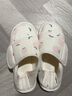 咕羊羊月子鞋可調節春夏秋產(chǎn)后拖鞋包跟厚底防滑孕婦拖鞋 【純棉紗布】白底水蜜桃 M(適合35碼~36碼) 曬單實(shí)拍圖