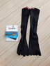 injinji五指襪長(cháng)筒常規厚度coolmax速干襪子跑步運動(dòng)健身分趾襪 黑色 L（44.5-47） 曬單實(shí)拍圖