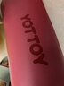 yottoy 天然橡膠5mm瑜伽墊防滑女男初學(xué)者加厚加寬加長瑜珈墊健身墊女士 海棠紅（logo款） 曬單實拍圖