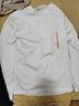 無(wú)印良品 MUJI 男式 水洗 天竺編織 圓領(lǐng)長(cháng)袖T恤 ABC01A2S 打底衫 白色 L 曬單實(shí)拍圖