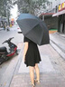 商務(wù)超大號(hào)自動(dòng)雨傘雨具男女士三折疊大雨傘簡(jiǎn)約便攜式晴雨傘24骨 【抗風(fēng)雙龍骨24根傘骨】梧桐米 曬單實(shí)拍圖