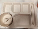 凌云鶴 餐盤(pán)成人分格餐具快餐盤(pán)小麥秸稈自助分菜盤(pán)子飯盆飯碗食堂 曬單實(shí)拍圖