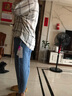 衣典零一（LEDIALYI）2025夏季女裝新款休閑寬松中年棉麻短袖t恤女夏天薄款v領(lǐng)上衣小衫 白色 L （建議112-125斤） 曬單實(shí)拍圖