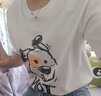 唐獅夏季新款情侶圓領(lǐng)短袖T恤 女款/本白 S 曬單實(shí)拍圖