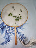 美岸新款刺繡DIY創(chuàng  )意禮物印花自繡古風(fēng)絲帶繡花套件蘇繡自己手工刺繡 白茶 團扇+材料包 曬單實(shí)拍圖