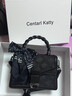 CENTARLKATTY新款高級感牛仔布菱格女包包女式2024秋冬新款單肩斜挎包手提包女 無(wú)紡布袋 曬單實(shí)拍圖
