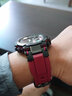 適配G-SHOCK卡西歐手表MTG-B1000 MTG-G1000系列橡膠手表帶防水硅膠手表鏈男表帶 紅色：黑色扣（黑色頭粒） 0mm 曬單實(shí)拍圖