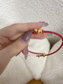 中國(guó)黃金（CHINA GOLD）本命蛇年黃金手鏈女足金卷卷蛇手繩七夕情人節(jié)禮物送女友老婆生日 足金卷卷蛇手鏈皮手繩-紅 曬單實(shí)拍圖