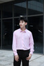 報喜鳥正裝長袖襯衫男裝【婚慶系列】男時尚正裝長袖襯衫莫代爾防皺襯衣 粉色 41 (175/96) 曬單實拍圖