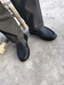 渡諾班尼皮鞋男夏季打孔皮涼鞋男頭層牛皮男鞋軟底透氣男士鏤空皮鞋男真皮 黑色 43 曬單實拍圖