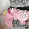 MIKI PAD狗狗衣服小型犬春秋款貓咪衣服四腳衣可牽引小狗衣服泰迪比熊 大眼仔背帶褲 L背長(cháng)35cm（參考體重8-11斤） 曬單實(shí)拍圖