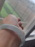 芳曉 緬甸玉手鐲飄綠飄花帶綠貴妃正圈圓條玻璃種翡翠處理正圈玉手鐲 57mm 曬單實拍圖