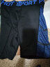 貴嬌兒（GUIJIAOER）緊身褲男籃球訓練三四分褲高彈運動(dòng)褲跑步短褲夏健身速干打底內褲 藍銀短褲 XL （175-180高，130-150斤） 曬單實(shí)拍圖