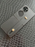 夢(mèng)琪 適用華為pocket 2手機殼折疊屏支架保護套真皮p50pocket S藝術(shù)定制版手機套超薄防摔綁帶外殼男女 p50 Pocket /PockeS【玄黑色】 全包防摔丨創(chuàng  )意支架 曬單實(shí)拍圖