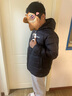 小豬托尼男童輕薄羽絨服蓄熱秋冬保暖外套中長(cháng)款兒童羽絨服男大童青少年 輕薄羽絨黑 170 合適165-170身高，130-150斤 曬單實(shí)拍圖