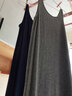 新款中長(cháng)款夏季背心小吊帶新款無(wú)袖背心裙大碼女寬松莫代爾打底衫中長(cháng)款內搭吊帶連衣裙 灰色（實(shí)物顏色偏淺） L【105-125斤】 曬單實(shí)拍圖