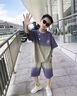 G.DUCKKIDS兒童裝男童夏裝套裝2025新款中大童男孩夏季短袖夏款運(yùn)動潮牌帥氣 紫色 130 cm(130cm) 曬單實(shí)拍圖