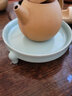 凝雅天青復(fù)古汝窯茶具三足壺承陶瓷茶托家用辦公汝瓷養(yǎng)壺盤茶道配件 三足匠心壺承 曬單實(shí)拍圖