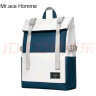 Mr.ace Homme新款背包男时尚撞色书包15英寸大容量电脑包学生双肩包女潮旅行包 黛蓝色 实拍图